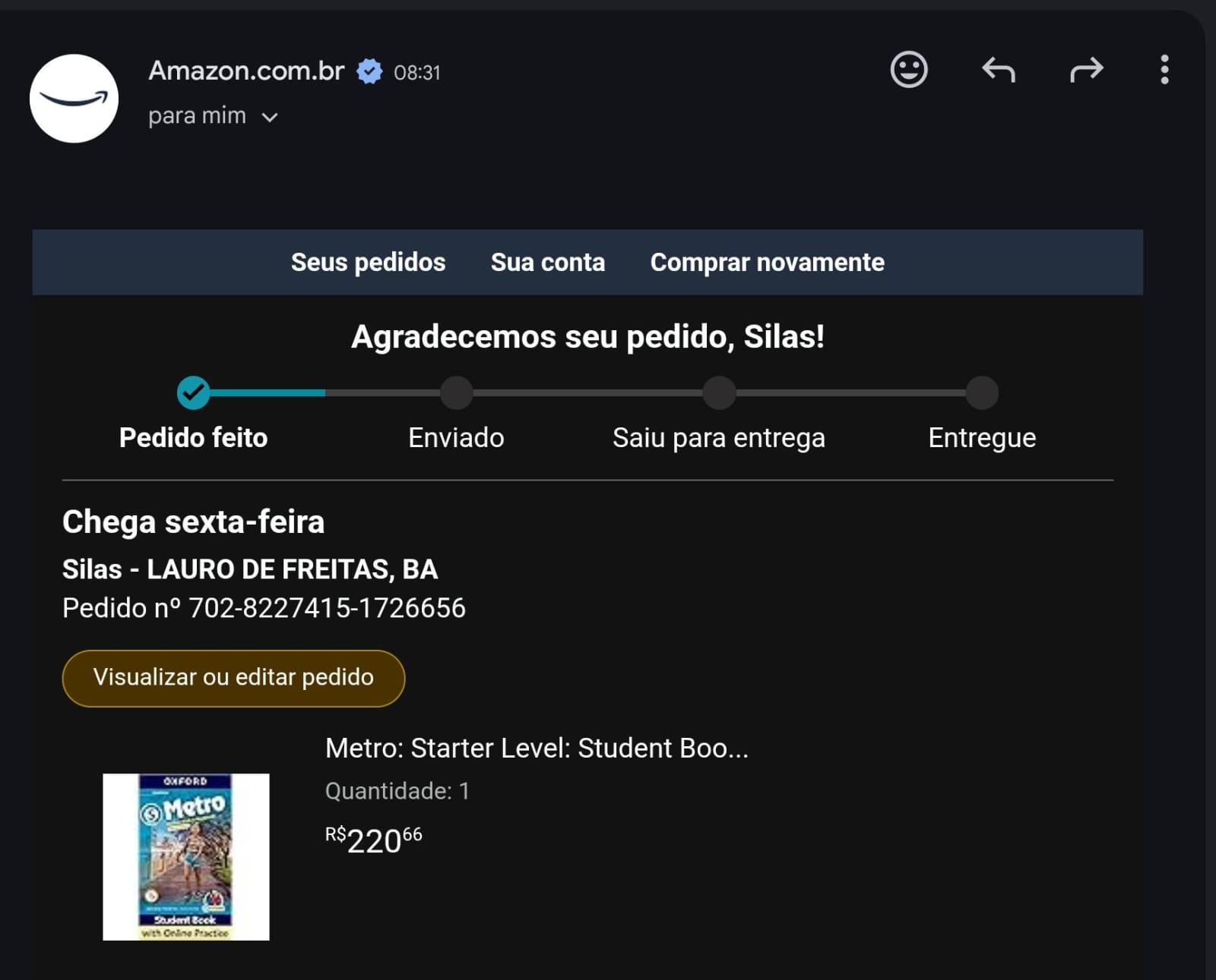 Pedido Amazon