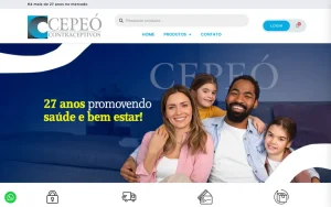 Site da CEPEÓ, um dos projetos do portfólio da Livesis