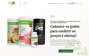 Site da HerbaNutrição, um dos projetos do portfólio da Livesis